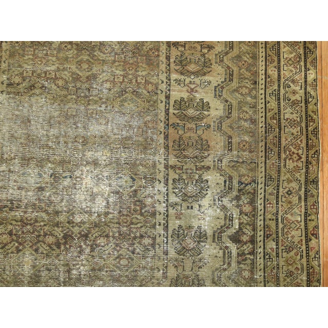 Early 20th Century Shabby Chic Malayer - 5'2" x 11'2" For Sale - Image 4 of 10