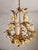 Ornamental & Decorative Materials Vintage Gold-Plated and Hand-Forged Florentine Pendant Lamp with Porcelain Roses, 1960s For Sale - Image 7 of 18