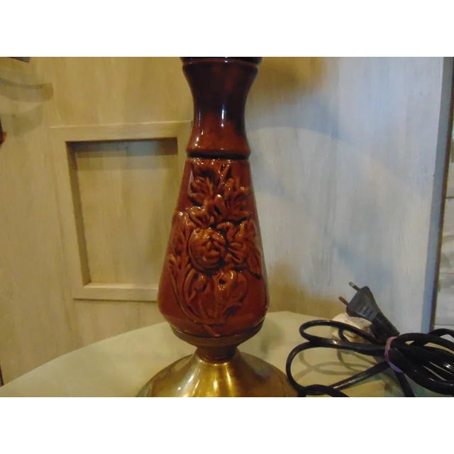 Lamp, vintage from the 70-80s, dimensions: height 62 cm, lampshade diameter 38.5 cm. European Plug (up to 250V).The wiring...