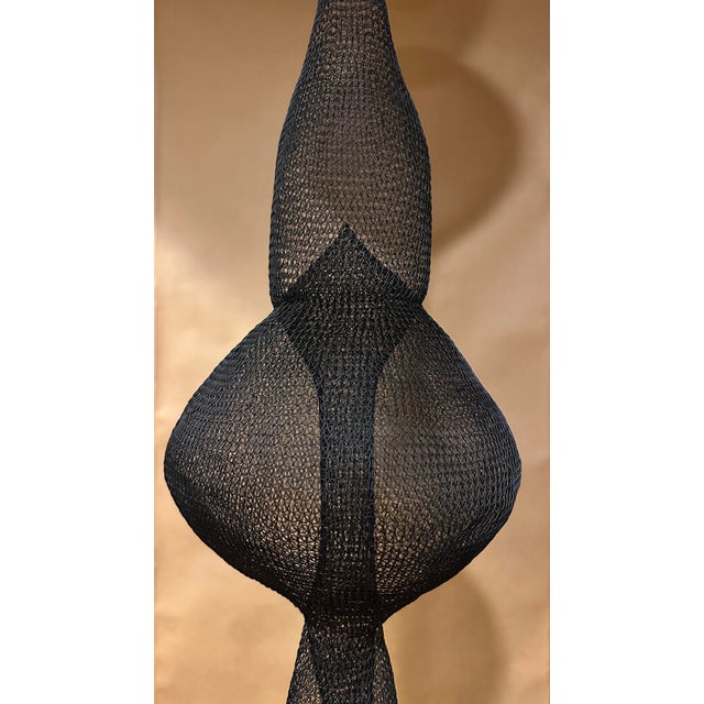1990s Contemporary Knitted Metal Hanging Sculpture For Sale - Image 5 of 12