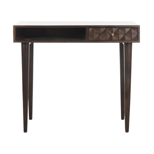 Modern Tapered Leg Desk in Walnut For Sale - Image 10 of 10