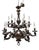Art Deco Patinated Bronze Chandelier, 1920s For Sale