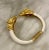 Donald Stannard Gold Ram's Head White Enamel Cuff For Sale - Image 4 of 9