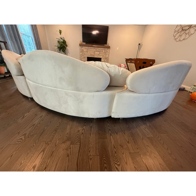 2020s Homary Modern Curved Designer Sectional Sofa For Sale - Image 5 of 15