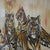 Mid-20th Century Mid-Century Modern Large Resting Tiger Canvas Painting by Pettersen Black and Gold Frame For Sale - Image 6 of 18
