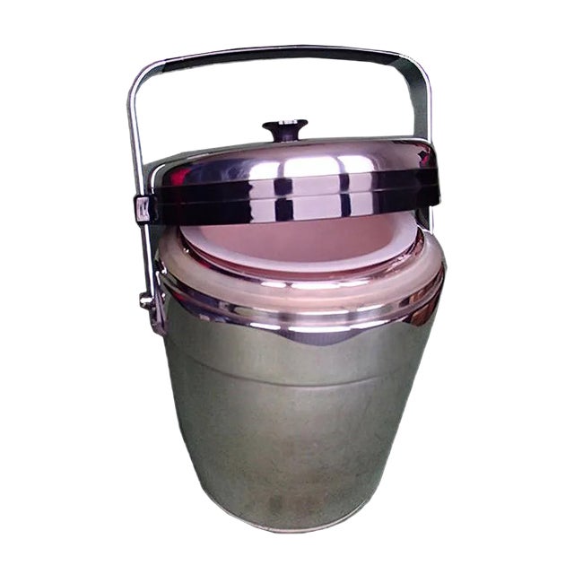 Art Deco SIlver-Plated Ice Bucket with Insert from Erhard, 1940s For Sale