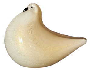 Murano Glass Dove with Gold Aventurine from Barovier & Toso, Italy, 1970s