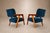 Brazilian Modern Armchairs in Imbuia Wood and Deep Petrol-Blue Mohair, Brazil, 1950s For Sale - Image 13 of 18