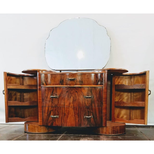 Shrager Brothers Masterpiece Furniture London Burl Walnut Art Deco