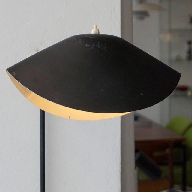 Black Single Arm Wall Lamp attributed to Serge Mouille, 1950s For Sale - Image 12 of 14