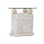 Glass Pair of Tessellated Mactan Stone Side Tables With New Round Glass Tops For Sale - Image 7 of 13