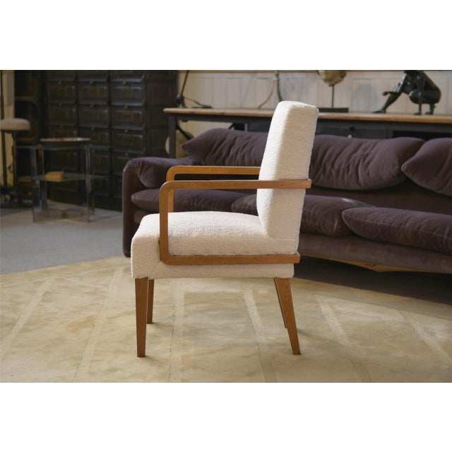 Wood Modernist Oak Armchair, 1940s For Sale - Image 7 of 12