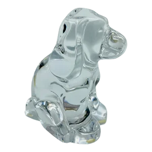 Vintage Solid Crystal Orrefors Puppy Figurine