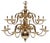 17th Century Dutch Brass Chandelier Candleholder For Sale