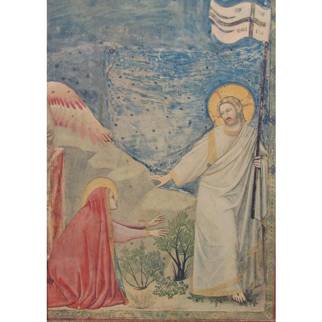 A beautiful mid-century oleographic print after Fra Angelico depicting Noli Me Tangere—the risen Christ appearing to Mary...