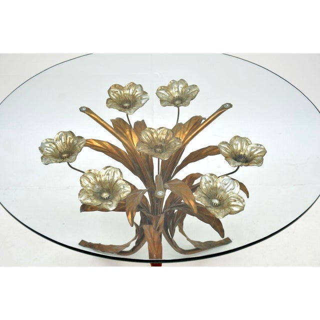Vintage Gilt Metal and Glass Coffee Table from Hans Kogl, 1960s For Sale - Image 4 of 10