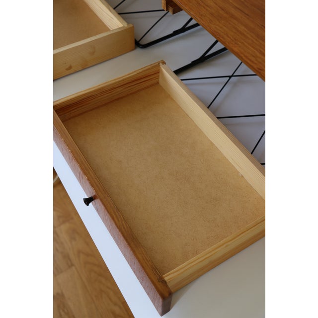 Scandinavian String Wall-Mounted Bedside Tables, 1960, Set of 2 For Sale - Image 17 of 18