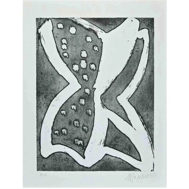 The Butterfly is an original etching artwork on paper realized by Sante Monachesi. Hand-signed on the lower right by...