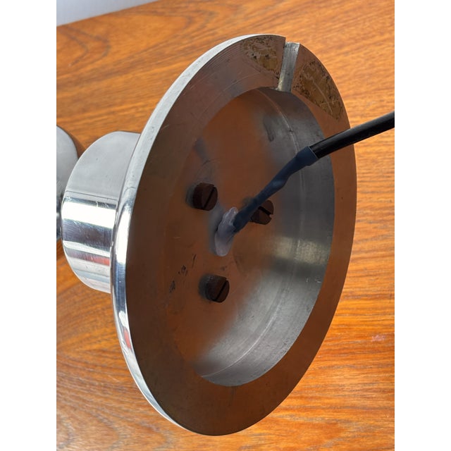 Mid-Century Scandinavian Sculptural Lamp in Chromed Metal, 1960 For Sale - Image 6 of 10