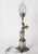 Spanish Revival 1950s Spanish Empire Silver-Plated Cast Brass Cupid Cherub Lamp With Scavo Flame Shade For Sale - Image 3 of 13