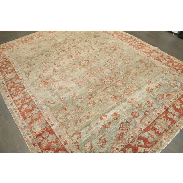 Persian Sarouk Antique Rug rug no.j4052 For Sale - Image 4 of 12