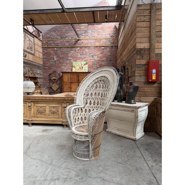 Emmanuelle Armchair in Wicker and Rattan For Sale - Image 3 of 14