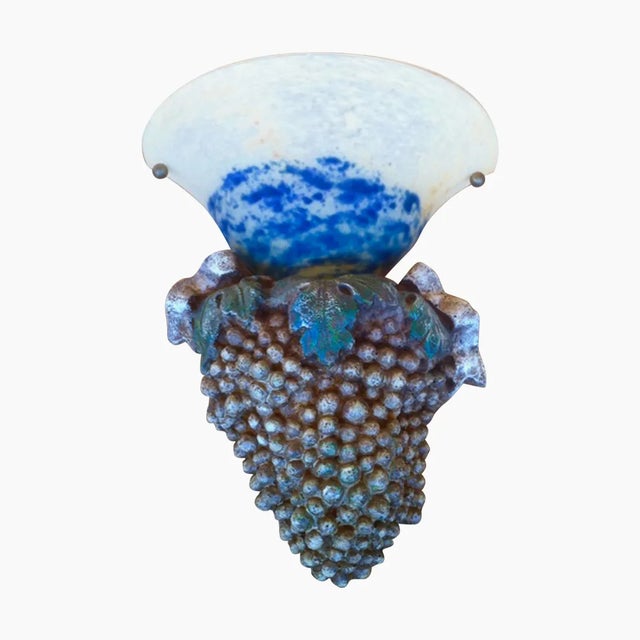 Art Nouveau Style Grapes Wall Lamp, 1995 For Sale - Image 4 of 4