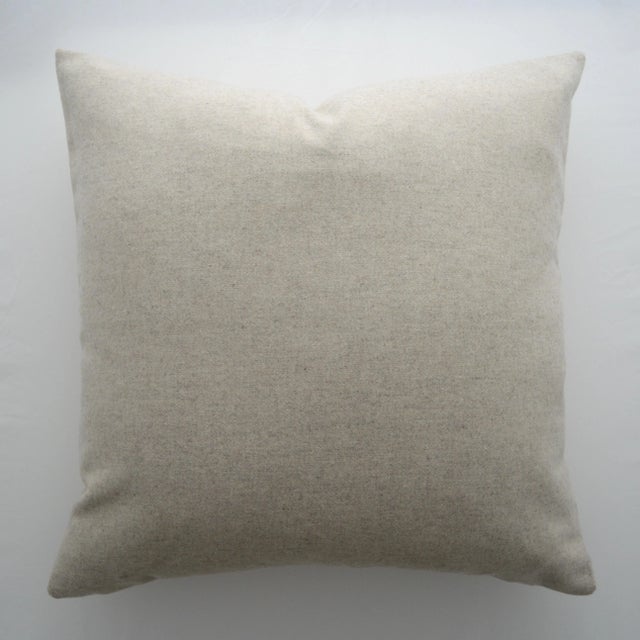 FirmaMenta Italian Solid Beige Sustainable Wool Pillow For Sale In San Francisco - Image 6 of 6