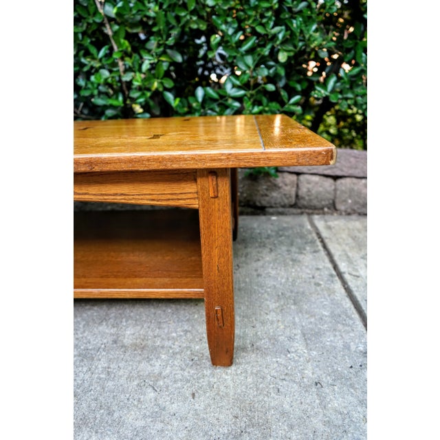 Lane Altavista Bow Tie Joinery Craftsman Style Coffee Table For Sale - Image 11 of 13