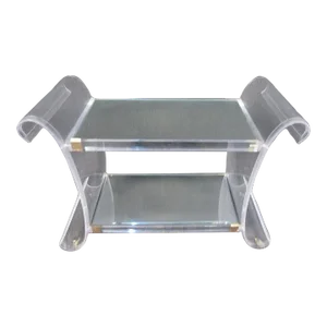 Unique Bar Cart in Lucite and Mirror