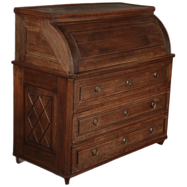 Antique Biedermeier Secretary in Oak, 1800 For Sale