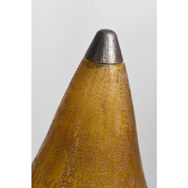 Metal French Art Deco Lamp by Louis Katona & Daum 1920s France - A Pair For Sale - Image 7 of 12