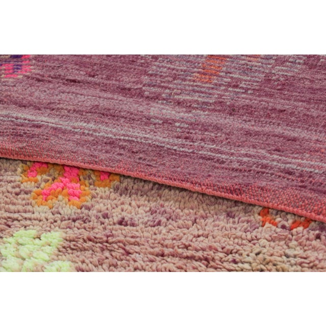 Textile Vintage Moroccan Runner Rug With Colorful Geometric Patterns - Rug & Kilim For Sale - Image 7 of 7