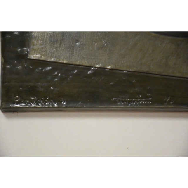 3d Tin Abstract Signed Art 20" X 20" For Sale - Image 4 of 7