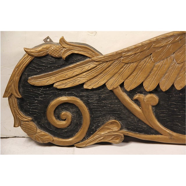 Nautical Mid 20th Century Maine Gilt Carved Eagle Stern Board For Sale - Image 3 of 12
