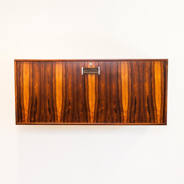 Vintage Danish Modern Wall Mounted Rosewood Dry Bar by Erik Buck for Dyrlund For Sale - Image 18 of 18