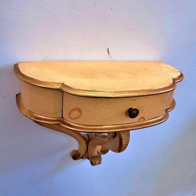 1940s Wooden Console Table with Drawer, 1940s For Sale - Image 5 of 11