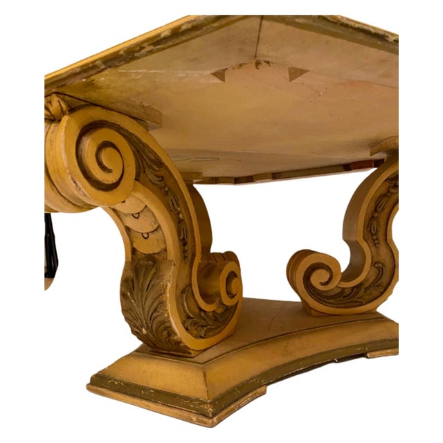 Vintage Italian Florentine Hexagon Coffee Table Hand Painted Gold Gilt Hollywood Regency For Sale - Image 13 of 14