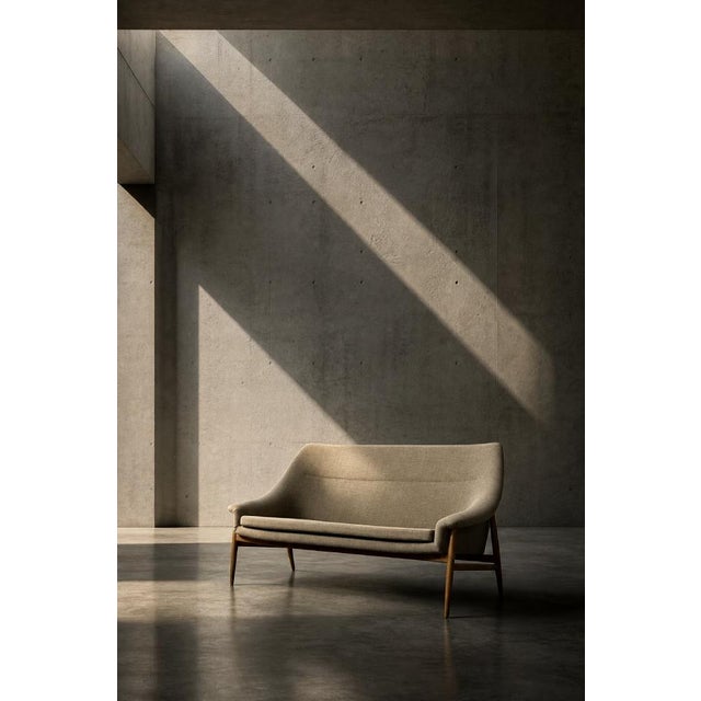Mid-Century Modern Scandinavian Two-Seater Grace Sofa in Brown Fabric from Ikea, 1961 For Sale - Image 17 of 18