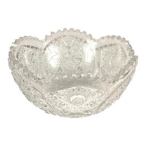 Late 19th Century ABP-Superior Large Cut Crystal Center Bowl