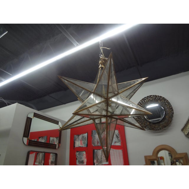 Mid-Century Modern Mid 20th Century Star Shaped Chandelier For Sale - Image 3 of 12
