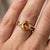 Contemporary Citrine & Cz Engagement Ring in 925 Sterling Silver Us 7 For Sale - Image 3 of 5