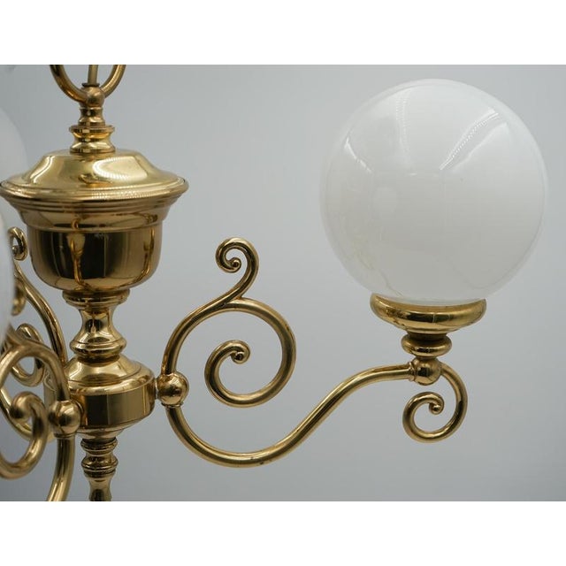 Vintage Art Deco Style Ceiling Chandelier For Sale - Image 3 of 9