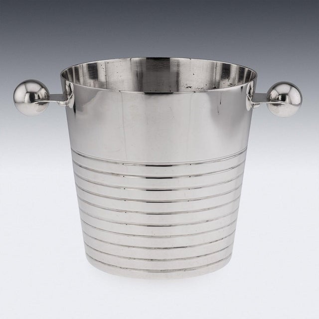 Vintage English Silver Plated Wine Cooler by Elkington & Co, 1960s For Sale - Image 9 of 12