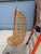 Mid-Century Modern Wicker Rattan Hanging Chair, Italian Franco Albini Style For Sale - Image 10 of 13