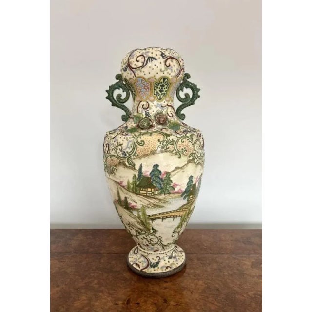 Large Satsuma Vase, 1900s For Sale - Image 6 of 9