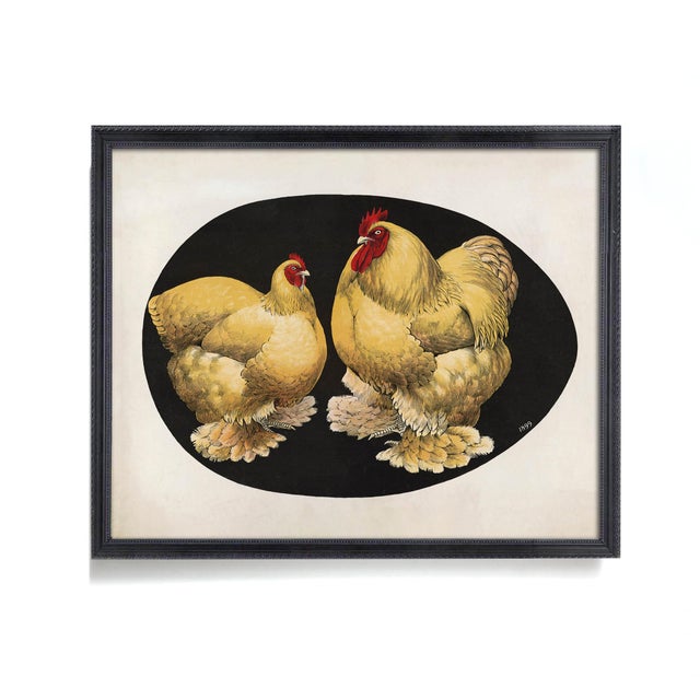 Vintage Reproduction Victorian Chicken Print For Sale In Los Angeles - Image 6 of 6