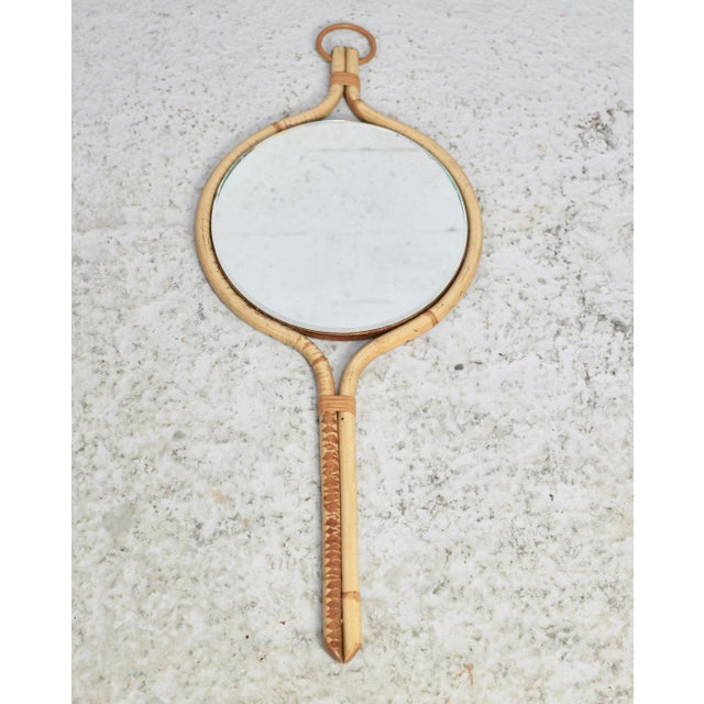 Rattan Mirror in the style of Louis Sognot, France, 1950 For Sale - Image 17 of 18