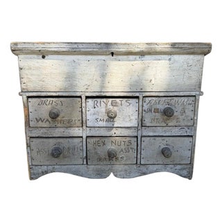 Late 19th Century Original Painted Apothecary Cabinet/Trunk For Sale