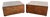 Burr Maple Campaign Drawers with Brass Motifs, 1970, Set of 2 For Sale